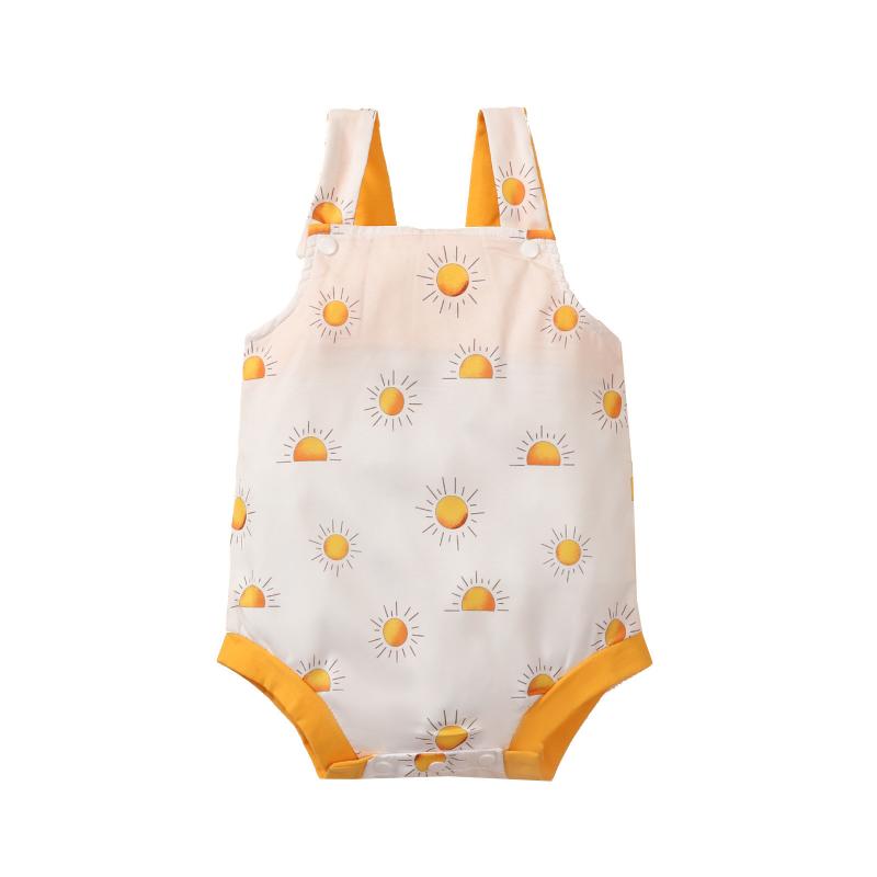 

Rompers 6m-18m Fashion Infant Baby Boys Girls Clothes Bodysuits Sleeveless Cartoon Printed Backless Romper Bodysuit 's Clothing, White