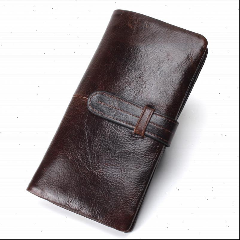 

women wallet genuine leather long style money clutch bag fashion oil wax skin lady hasp coin purse, Red;black