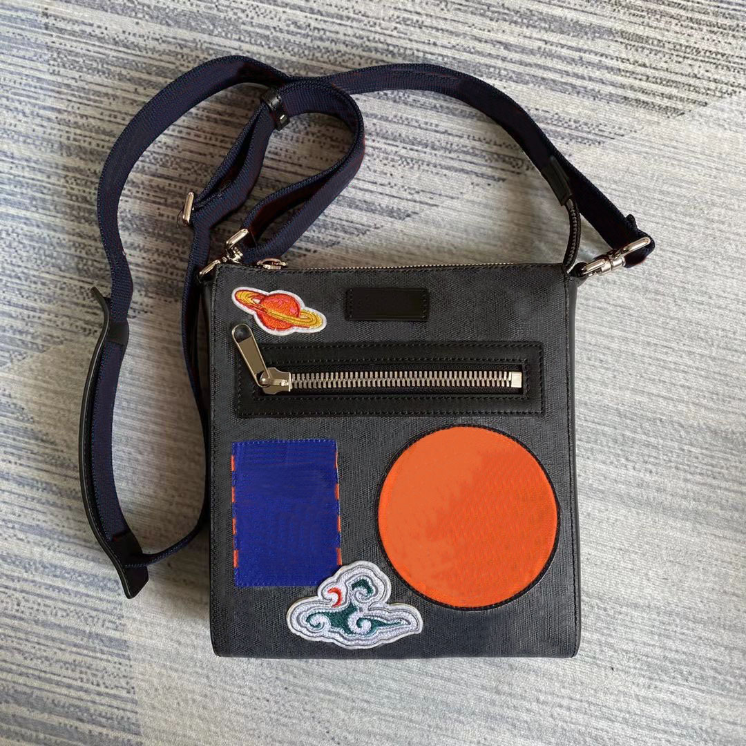 

Fashion Men Shoulder Bag Large Capacity Crossbody Bags Luxury PVC messenger bag Plain Letter Soft Canvas Flap Single Interior Zipper Pocket Designer handbag MM Size, Pattern black