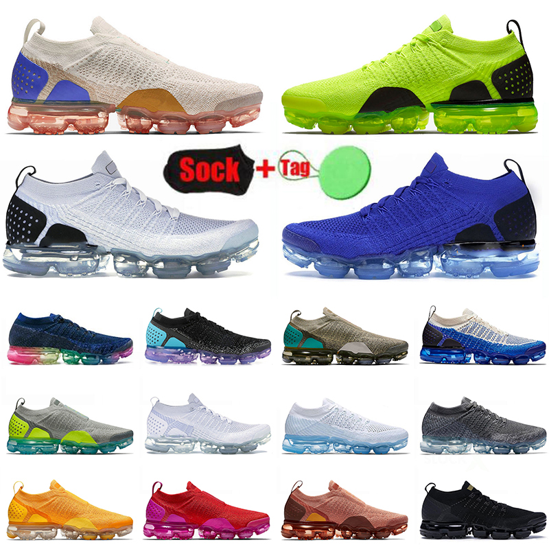 

stock x flyknit 2.0 mens running shoes white sail air vapormax MOC off laceless Vapor Max Red Orbit Be True Black Metallic Gold men women trainers sports sneakers, D39 terra blush 36-40