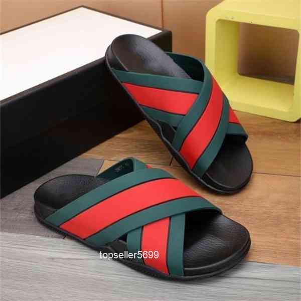 

Luxury flat sandal design embroidery black slippers shallow beach leisure indoor lace lock box full set of accessories 35-44