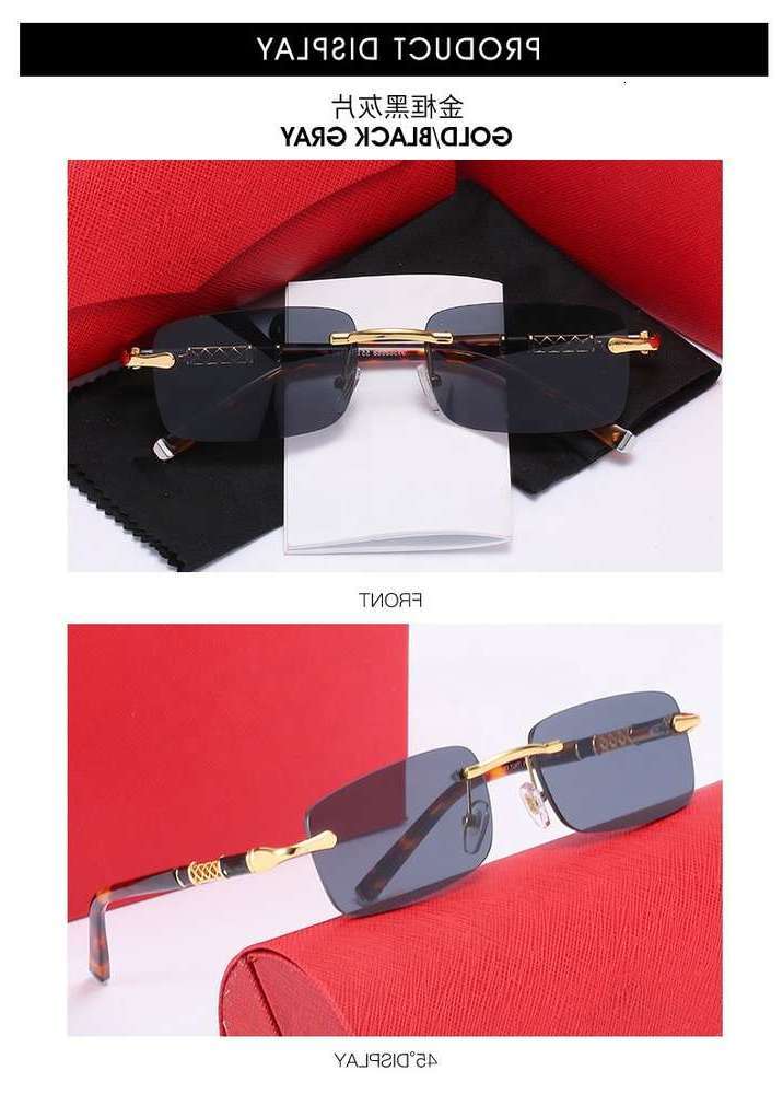 

Highend accessories STOCK Fashion Luxury Framels Square Frame Sun glass Women Glass, Rectangle Rimls Sunglass, Black