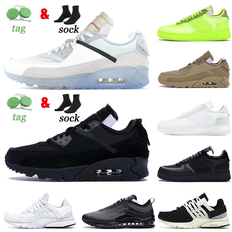 

With Socks 2021 Running Shoes Air Force 1 Off Mens Womens Max 90s Airmax Vapormax Flyknit Airforce One White Black Vapor Sneakers Desert Ore 36-45, D12 36-45 offfwhite