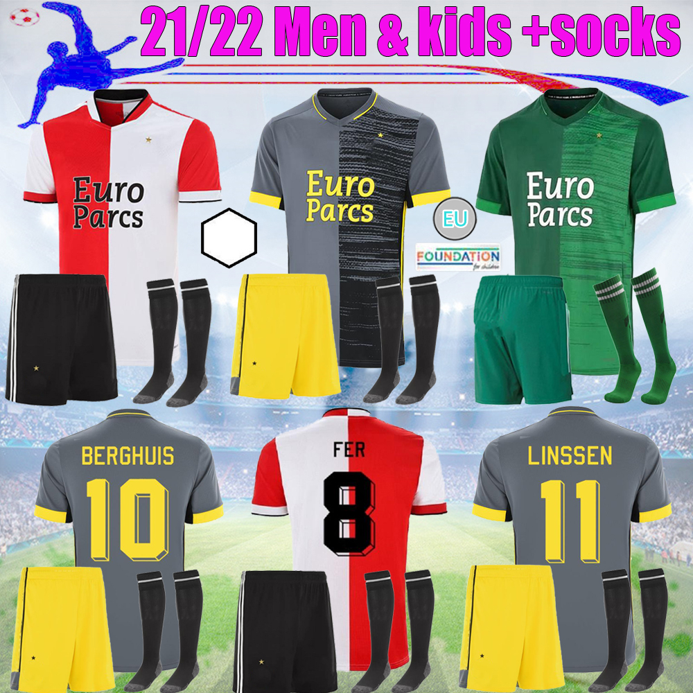 

2021 2022 Feyenords V.PERSIE Home away soccer jersey 21 22 3RD ILHENA CLASIE LARSSON BERGHUIS football shirts Adult men Kids kit set uniforms, 21/22 home