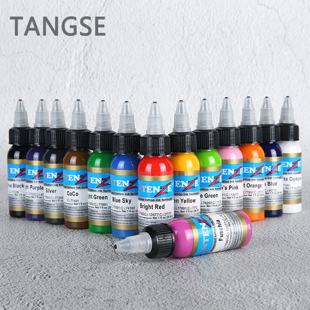 Tattoo Inks 14 Colors 30ml/bottle Tatto Pigment Inks Set For Body Tattoo Art KitScouts-image-731563649