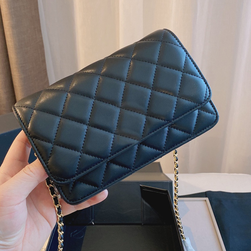 

Women's Classic Single Flap Bags Spring Summer Wallet On Chain Matelasse Sheepskin Crossbody Mini Shoulder Bag With Gold Ball Lock Coin