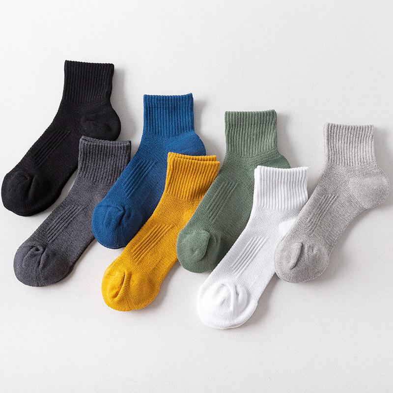 

Men's Socks 10/50 Pair Men Black White Solid Business Sports Man Breathable Wholesale