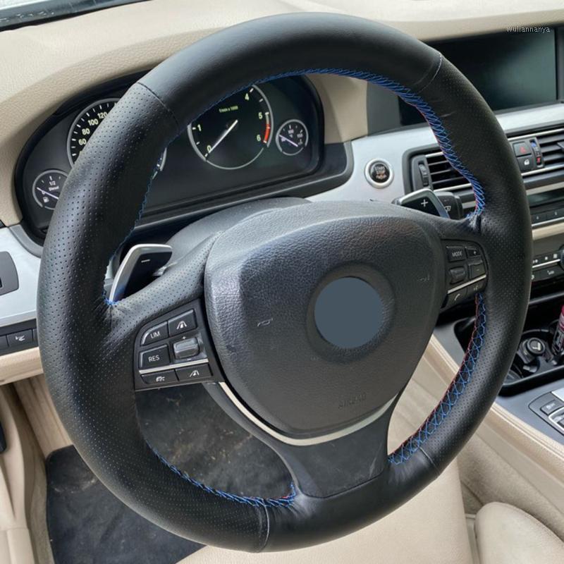 

Steering Wheel Covers Hand-Stitched Anti-slip Soft Black Genuine Leather Car Cover For F20 F21 F22 F23 F30 F31 F34 F32 F33 F36
