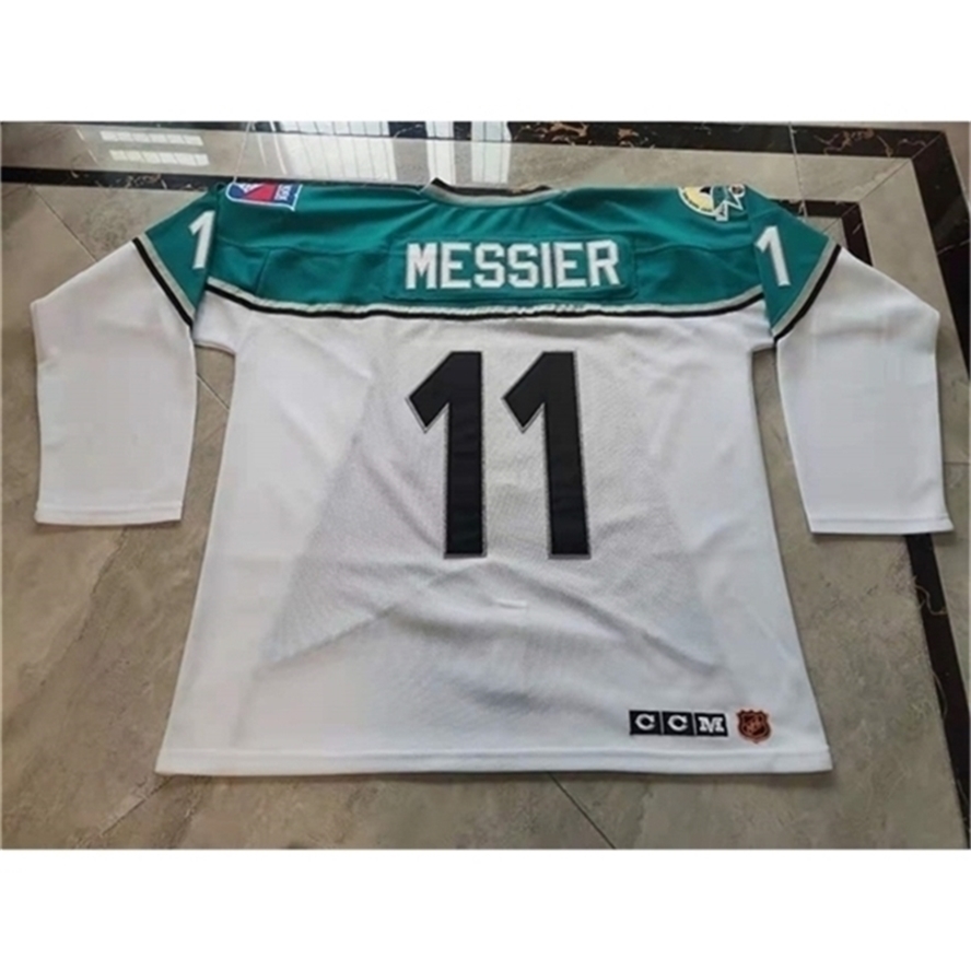 

888888rare Hockey Jersey Men Youth women Vintage 1994-1997 Western Conference All Star 11 Mark Messier News York RangersSize S-5XL custom an, Black