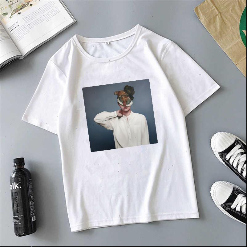 

summer vogue harajuku womens t shirts plus size aesthetic casual loose tee clothing femme, White