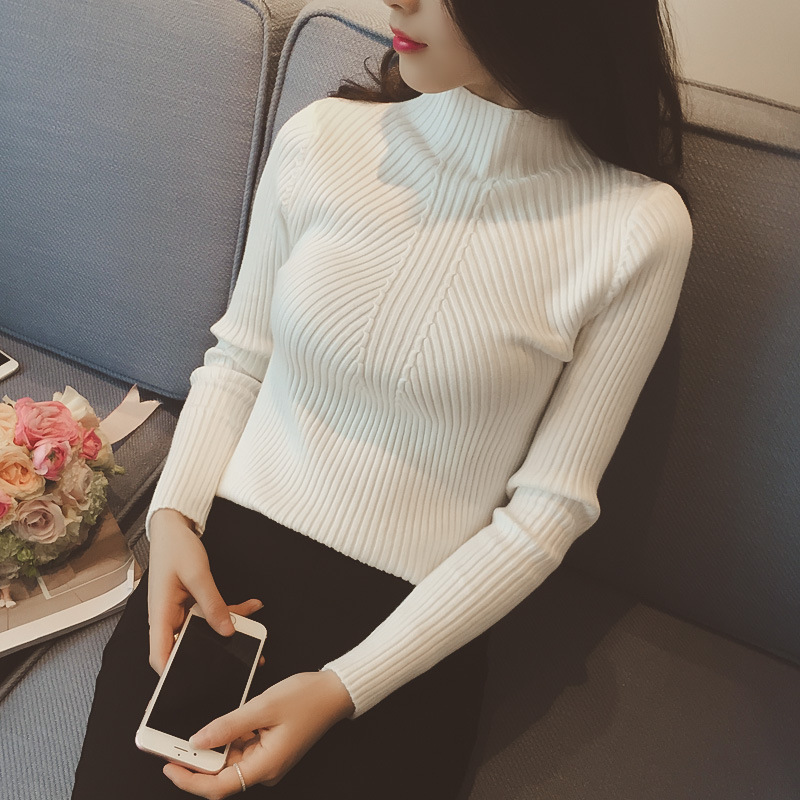 

New Womens Turtleneck Sweater Women Sweaters Fashion Jersey Women Winter 2021 Autumn Pullover Women Sweater Jumper Truien Dames, Black