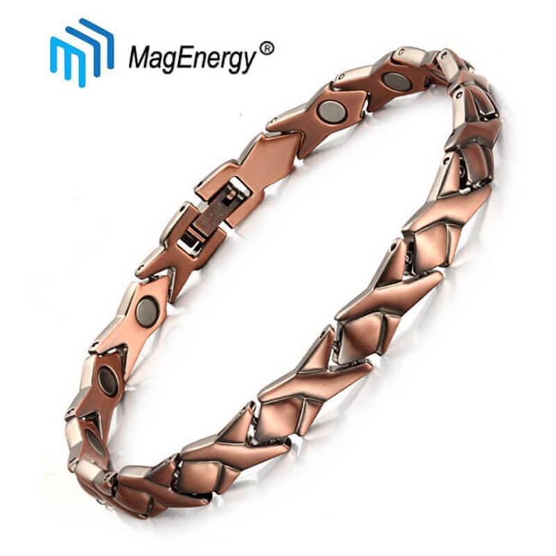 

Pure Magnetic Copper Bracelets For Women Bio Energy Jewelry Pain Relief Arthritis Carpal Tunnel Healing Magnet Bracelet. Link, Chain