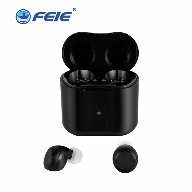 

Z101 One Pair New Best Mini Size Rechargeable ITE Hearing Aid Invisible Earbuds With Recharge Charger Case pingScouts