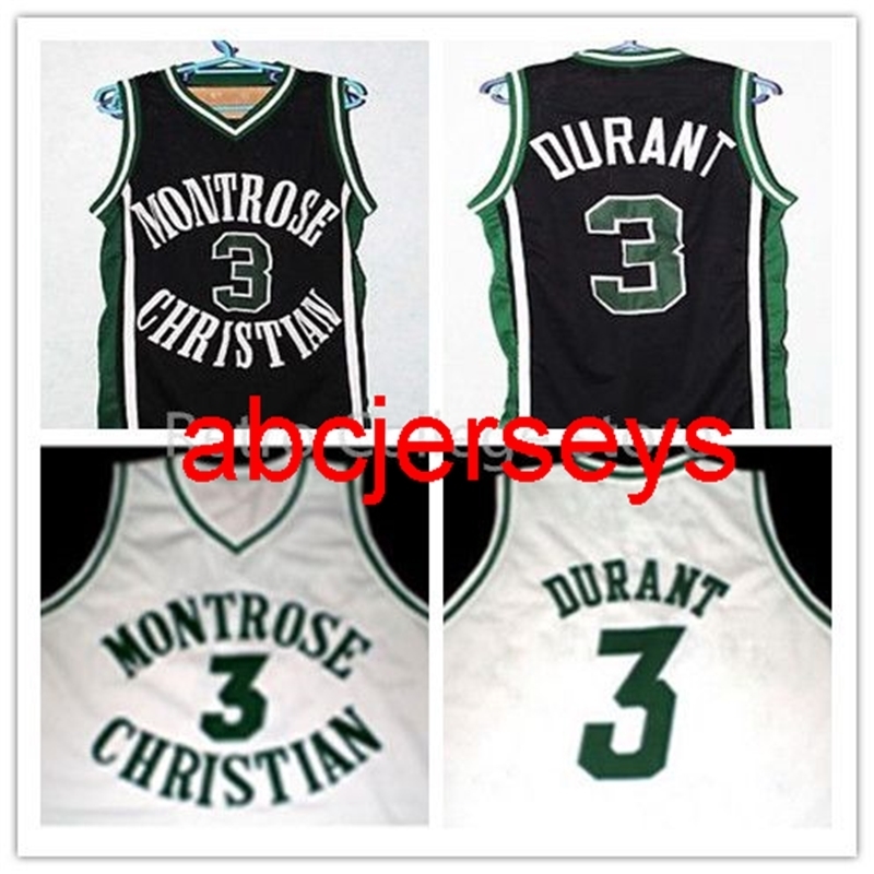 

Kevin DURANT #3 montrose christian High School Basketball Jersey Stitched Custom Any Number Name Ncaa XS-6XL, Black