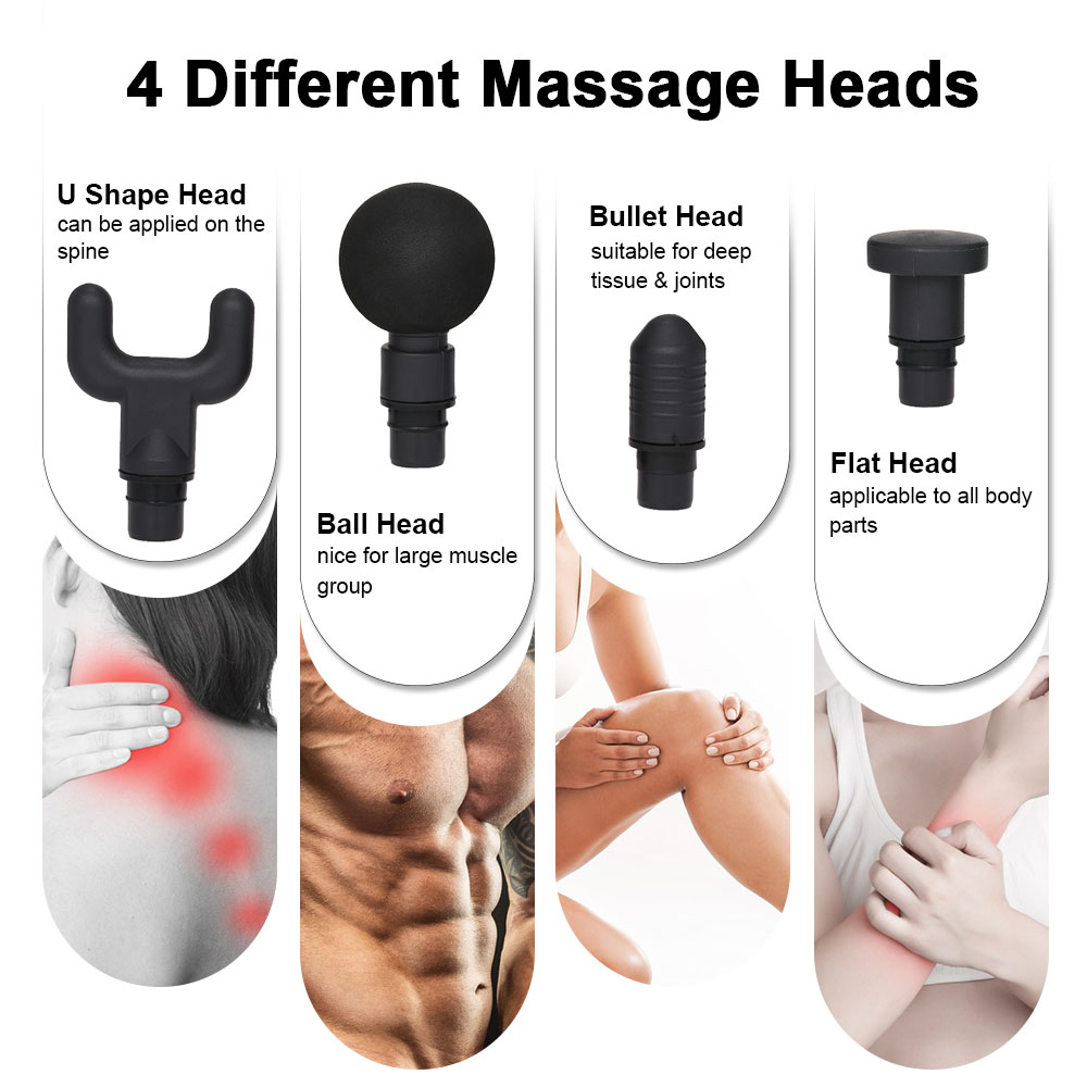 

Electric Massage Gun Handheld Cordless Tissue Massager for Muscle Deep Relaxation 20 Speeds Percussion Massage DeviceScouts