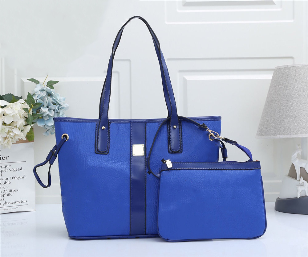 

package womens designer shoulder totes bags large capacity shopping handbag tote satchel full Retro purses 2021 2 pieces, Red