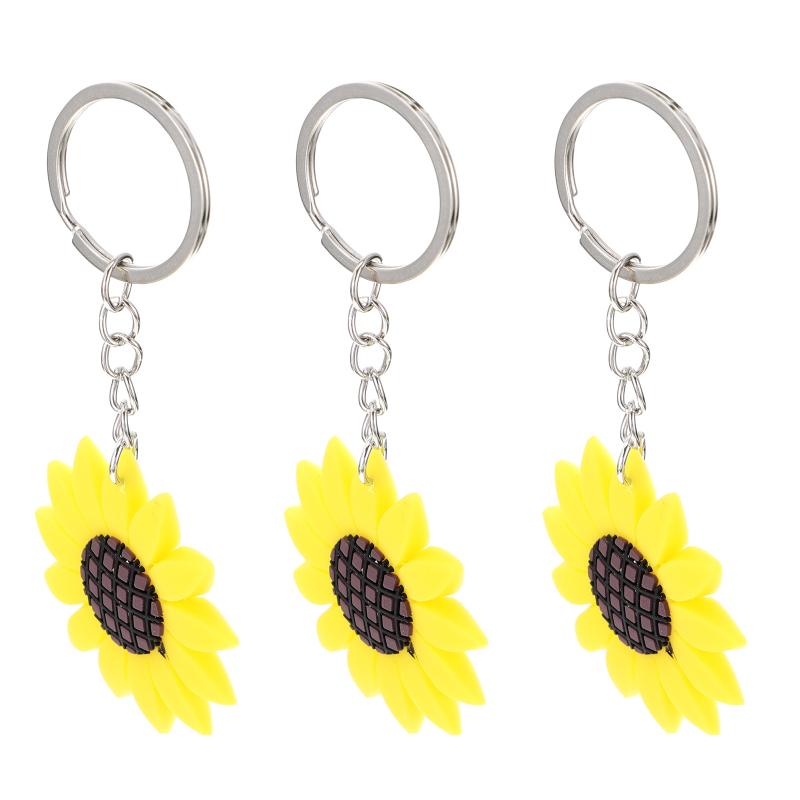 

Keychains 12Pcs Sunflower Alloy Key Holder Hanging Ornaments Festival Gift