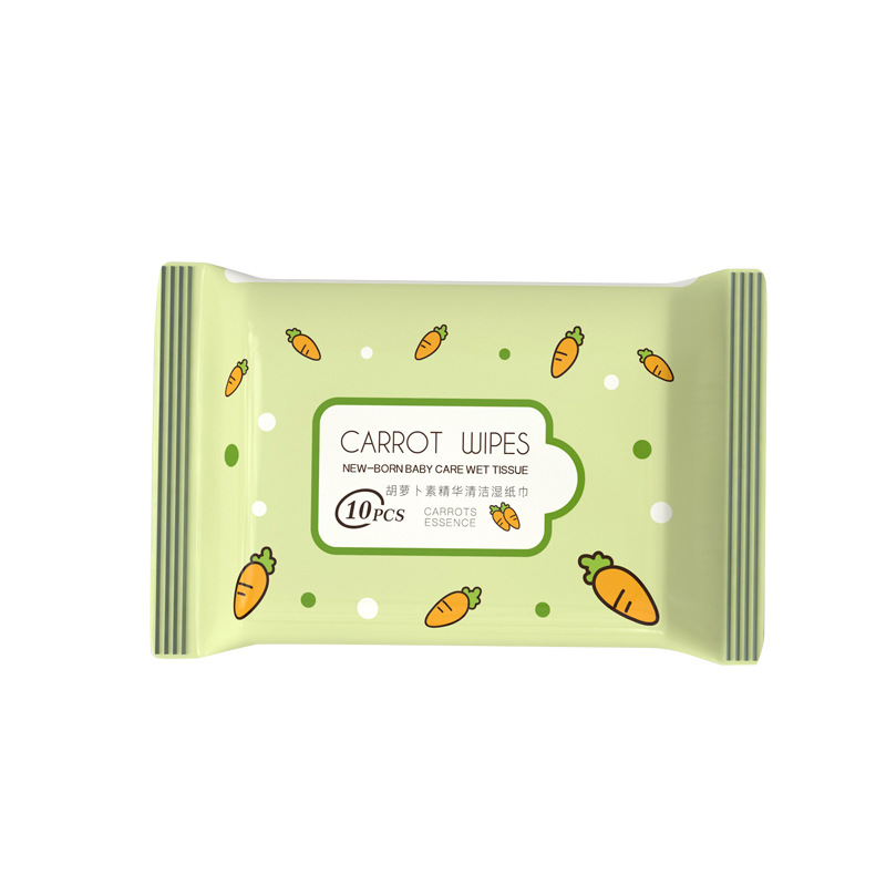 

Grooming Sets TEN pieces of baby portable wet tissue extraction type for one-time