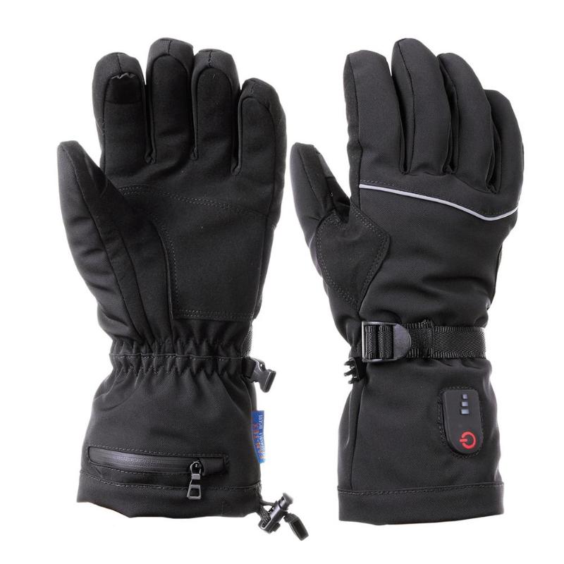 

Sports Gloves Electric Heated For Men 2600mAh Battery Chargeable Rechargeable Hand Warmers Three-Speed Thermosta, Black