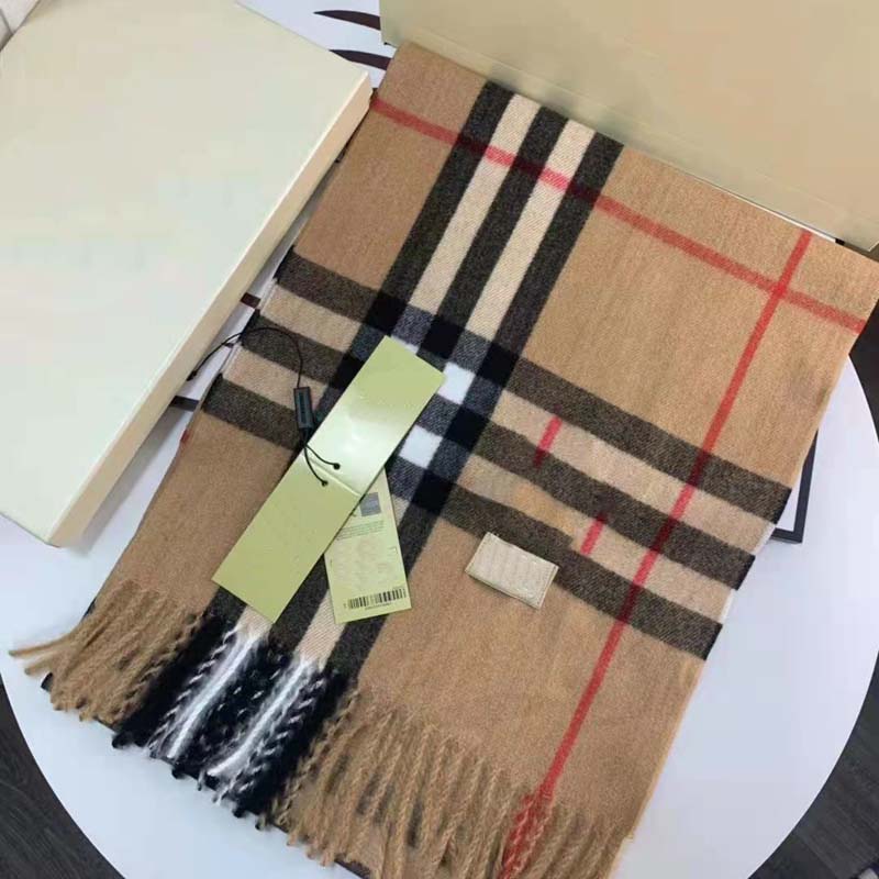 Classic Echarpe Designer Hiver Unisexe Top 100% Cachemire Coton Plaid Britannique Mesdames Haute Qualité Femmes Cashmere Écharpes Pashmina
