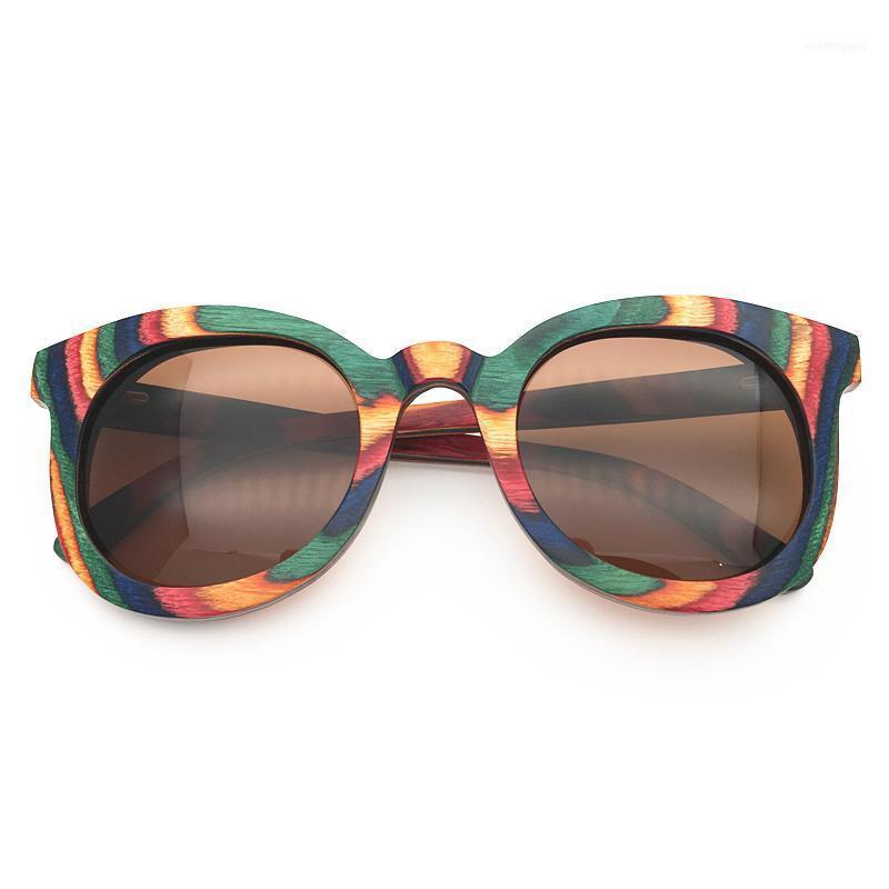 

Sunglasses Belight 2021 Arrival Colorful Wooden Bamboo Round Polarized Men Retro Unisex With Case Oculos1