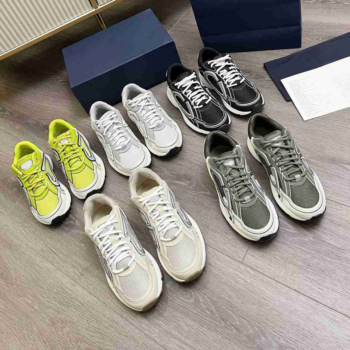 

B30 Designer Sneakers Technology Oblique Shoes Men Women Trainers Calfskin Mesh Sneaker Vintage Chunky Shoe With Box