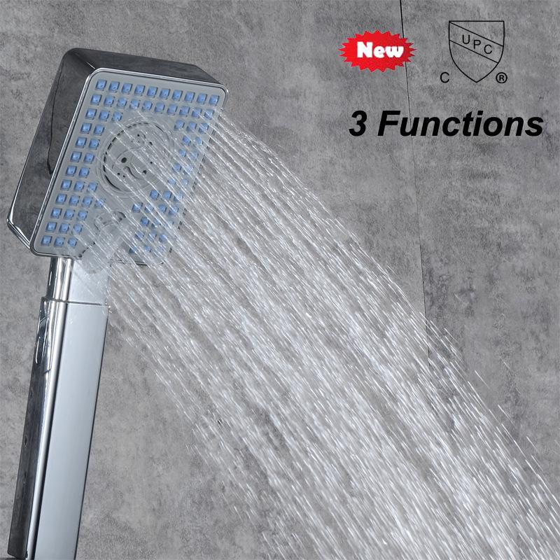 

In Xiamen Fund Sell Like Cakes ABS Electroplating Shower Suit Oxygen Pressurization Water-saving Heads Bathroom Sets