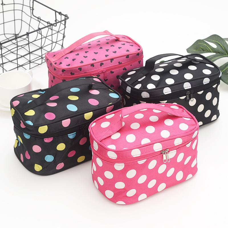 

2021 new fashion Cheap Wholesale Handle Large Cosmetic Bag Travel Makeup Organizer Case Holder Promotional Gift Bag, Random