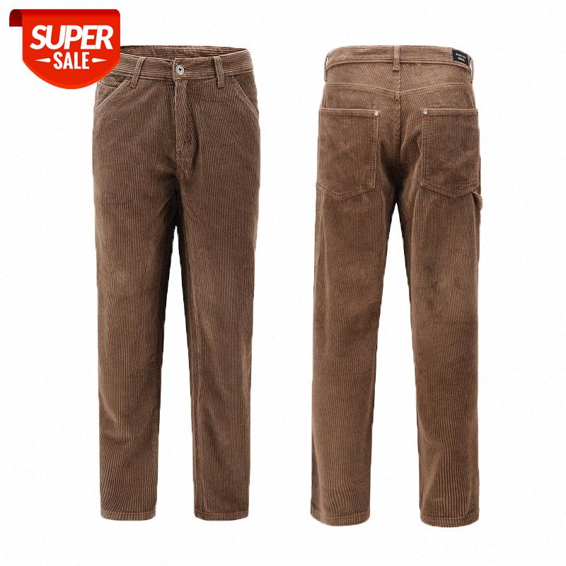 

18 men's wear retro flow corduroy loose wide-leg pants casual #Sq8A, Black
