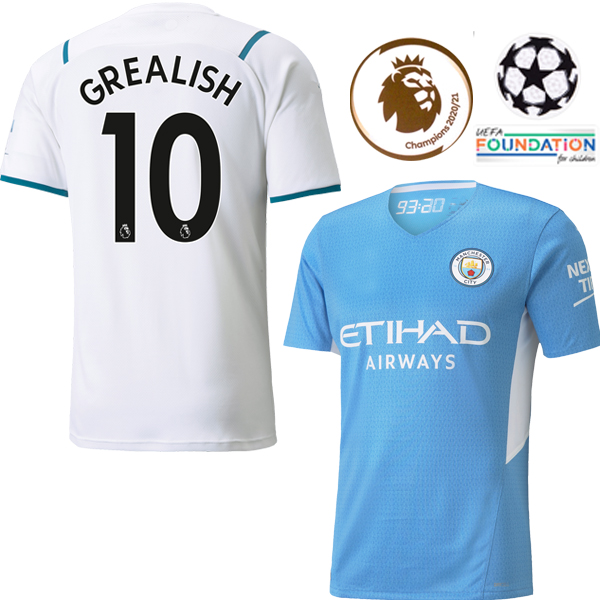 

21 22 Manchester City soccer jerseys GREALISH G. JESUS STERLING RÚBEN Kits DE BRUYNE foden 2021 2022 Away Top football shirt MAN uniform men + kids kit sets uniforms, Kids home