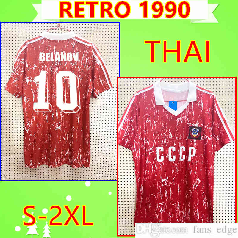 

S-2XL #10 PROTASOV 1990 USSR home red soccer jerseys CCCP Soviet Union retro 90 football shirt top uniforms Vintage Classic uniforms BELANOV, Black;yellow
