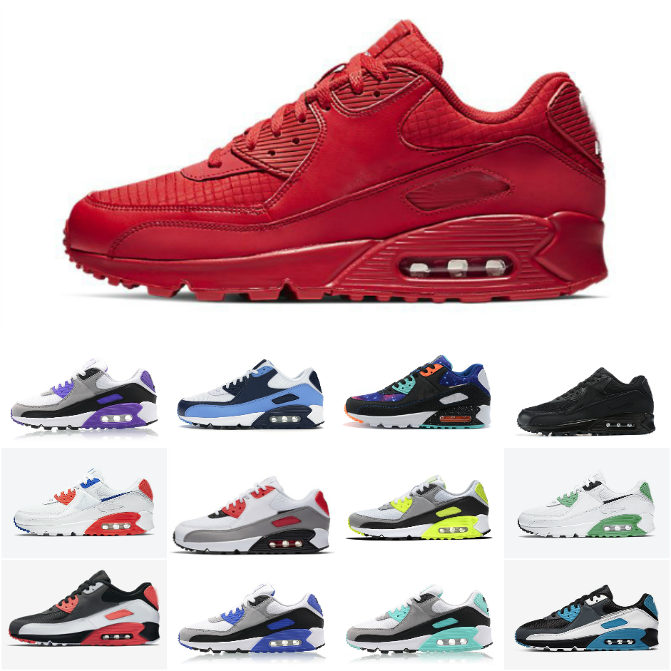 

90 Running Shoes 90s University Red Blue Sneakers Cheap Be True Triple Black White Volt Viotech Infrared Obsidian UNC Hyper Royal Grape Maxe