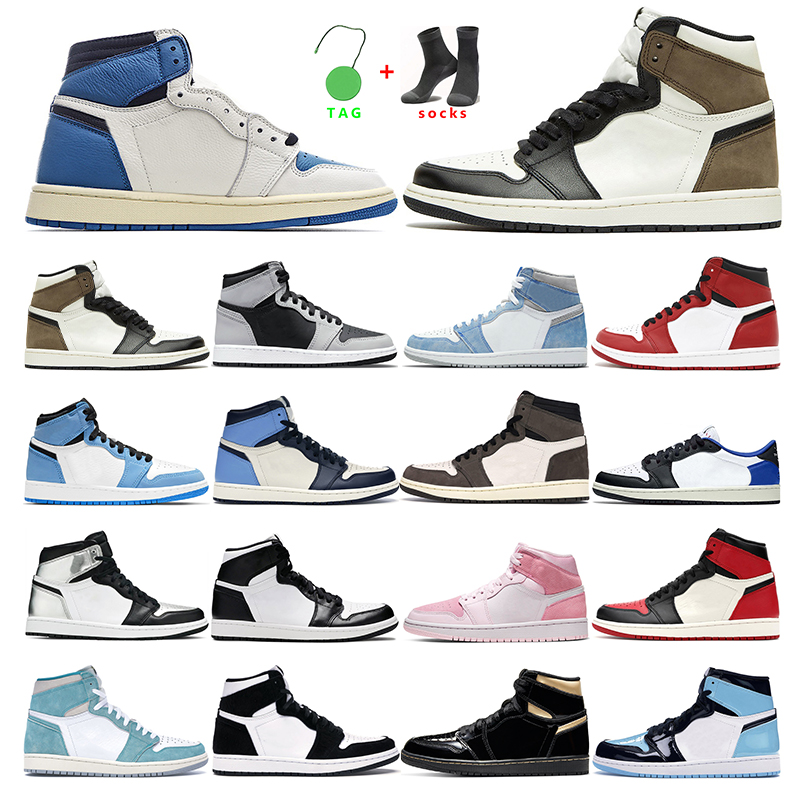 

jumpman 1 basketball shoes 1s Hyper Royal University Blue Shadow 2.0 Dark Mocha Obsidian women sport sneaker trainer size 5.5-12