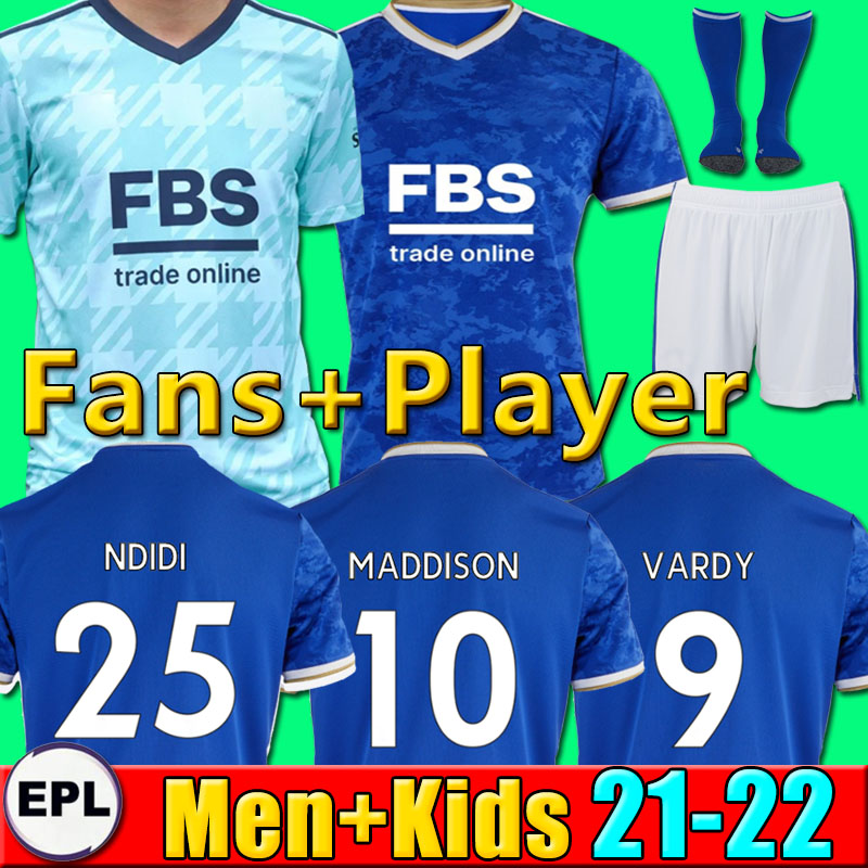 

2021 2022 VARDY Leicester soccer jersey 21 22 CITY MAGUIRE MADDISON TIELEMANS NDIDI camiseta de futbol Thailand football shirt men + kids kit sets socks, P08 21 22 home kids
