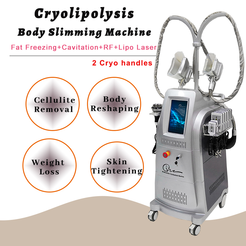 40k Cavitation Weight Loss Body Slimming Cryolipolysis Fat Freezing Multifunctional Machine 2 Cryo Heads Vacuum Treatment Salon Use-image-735717482