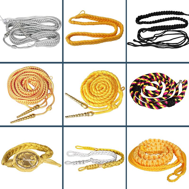 

Wide Brim Hats Theatrical Performance Dress Belt Security Guard Uniform High Quality Band Spirit Lanyard Accessories, Style 11