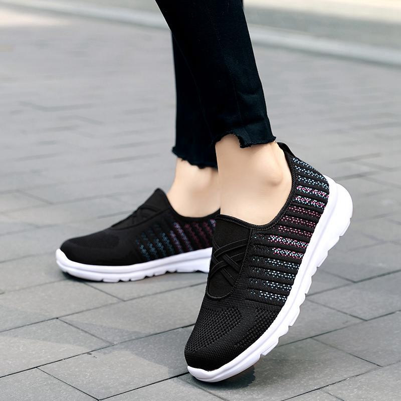 

Professional Women's casual fashion running shoes sneakers blue black grey simple daily mesh female trainers outdoor jogging walking size 36-40, A2
