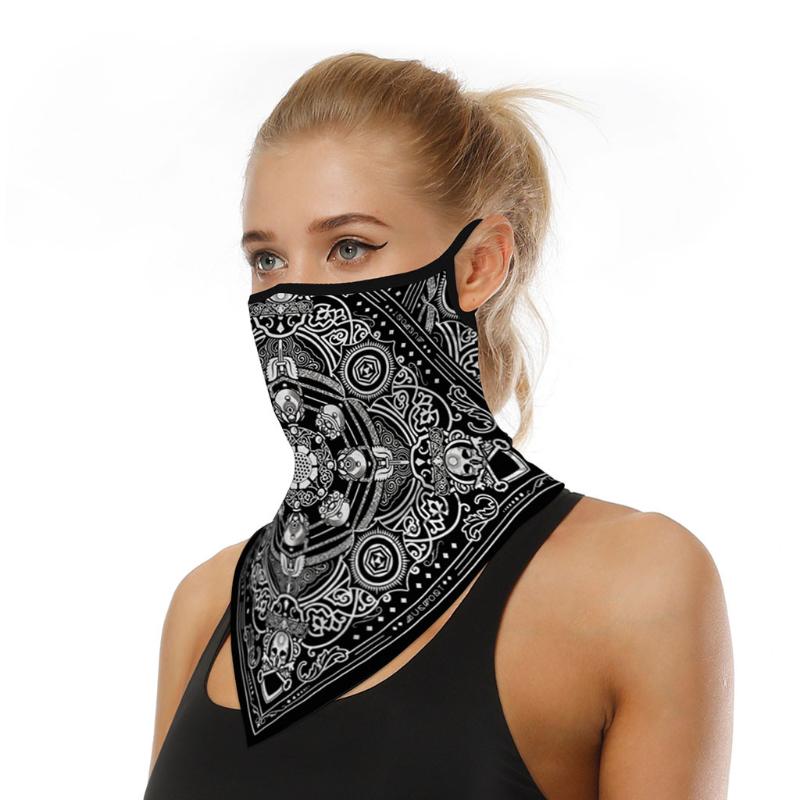 

Scarves Motorcycle Cycling Ear Scarf Outdoor Print Seamless Mask Sports Neck Tube Face Dust Riding Cover, Blue;gray