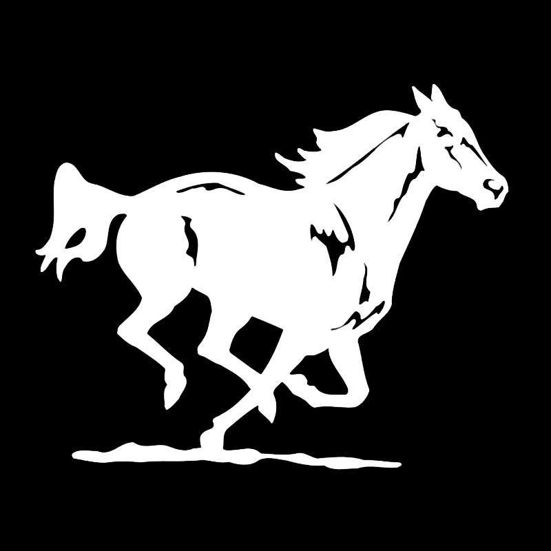 16.5*13.5CM Running Wild Horse Mustang Car Styling Fansy Vinyl Car Sticker And Decal Black-image-687968283