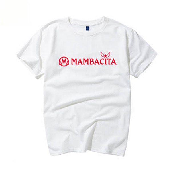 

2021 new MEN sport shirt Mamba And Mambacita logo T-Shirt, White;black