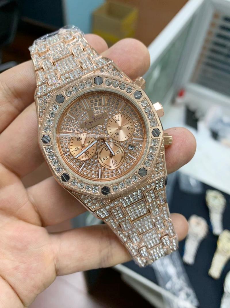 

Classic Men Watches Chronograph Sapphire Stainless Steel Yellow Gold Rose Silver Black Full Iced Diamonds Fashion Watch Wristwatches, Slivery;brown