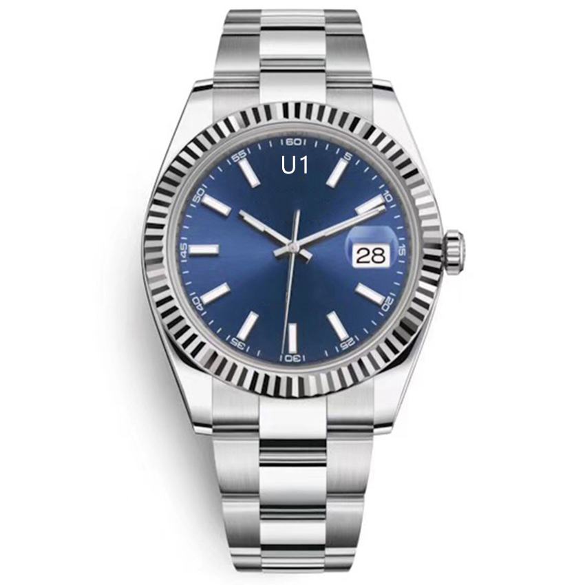 

U1 ST9 Blue Dial Diamond Datejust Fluted Bezel Watch 41mm 126333 126334 Automatic Mechianical Wristwatches Oyster Strap Sapphire Movement Mens Watches, 19