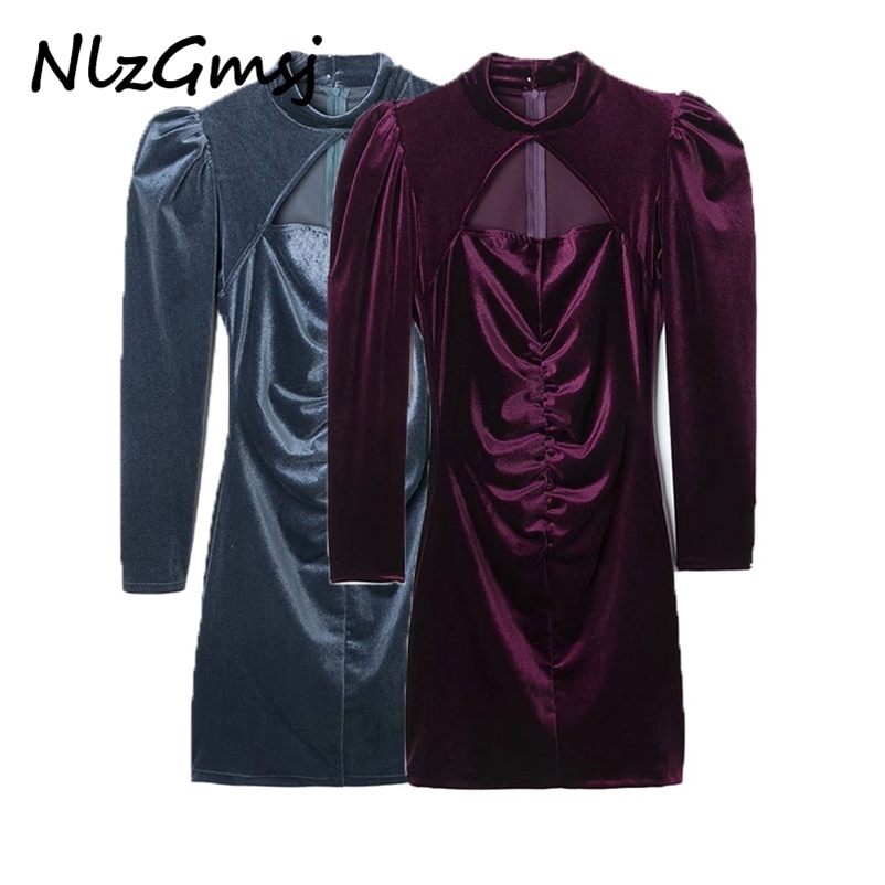 

Dres spring women fashion tight-fitting hollow sexy high-neck dress female chic street Party 210628, As picture