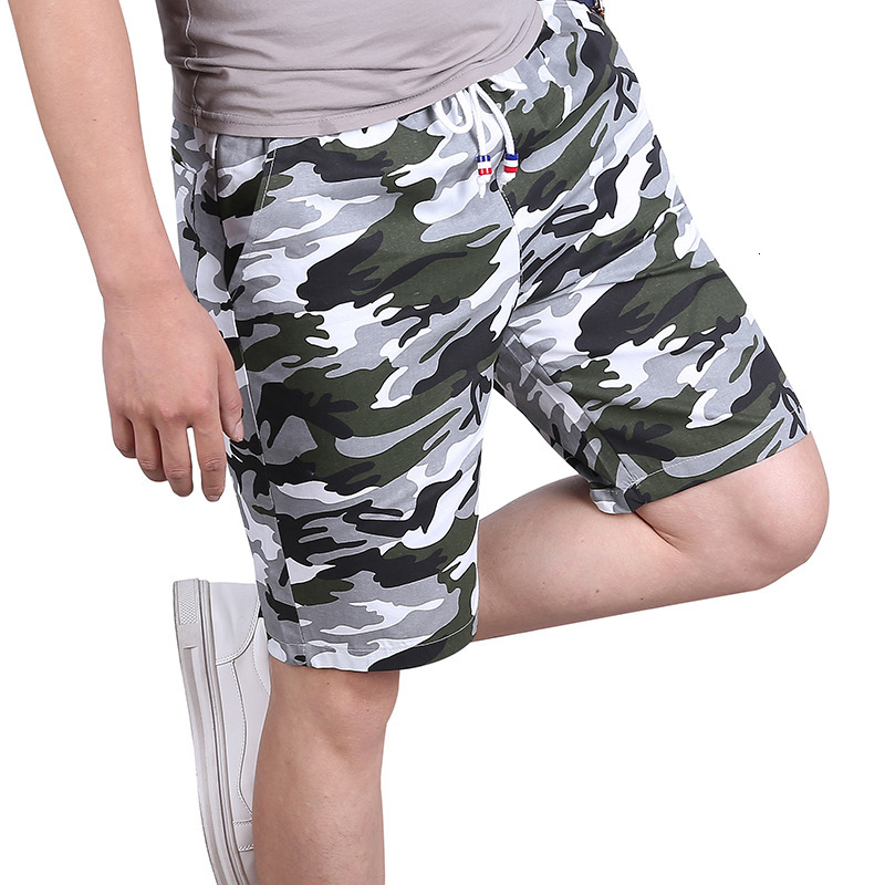 

Men's Shorts 2021 summer cotton camouflage beach shorts men streetwear elastic waistline causal military plus size M-6XL