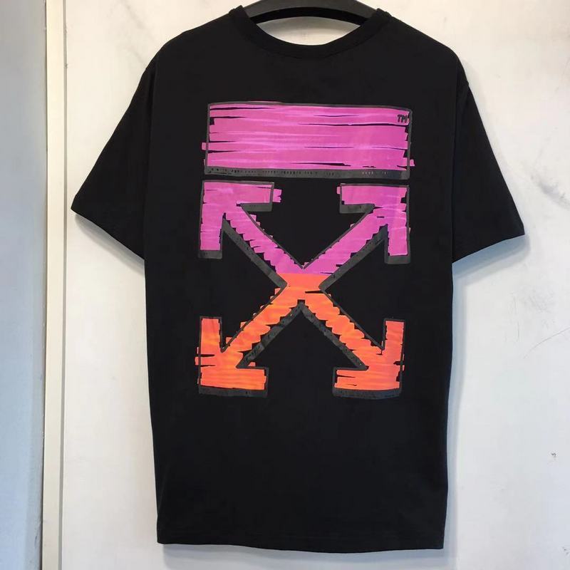 

fashion t shirt 2021 summer ow color printed short sleeve, White;black