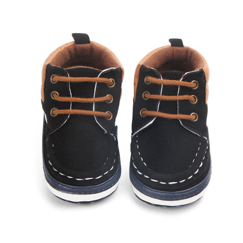 

First Walkers Autumn Spring Frosted Texture Soft Bottom Toddler Shoes By Hand Baby Cotton Keep Warm Lace Up