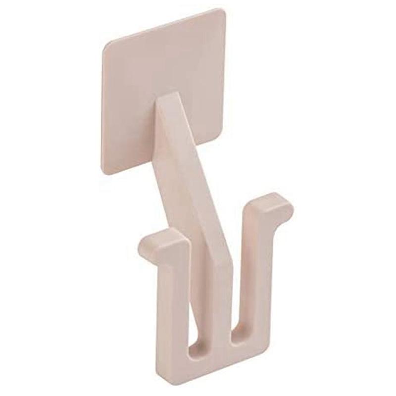 

Hooks & Rails Wall-Mounted Shoe Rack, Bathroom Slippers Household Storage Beige 10 Pcs