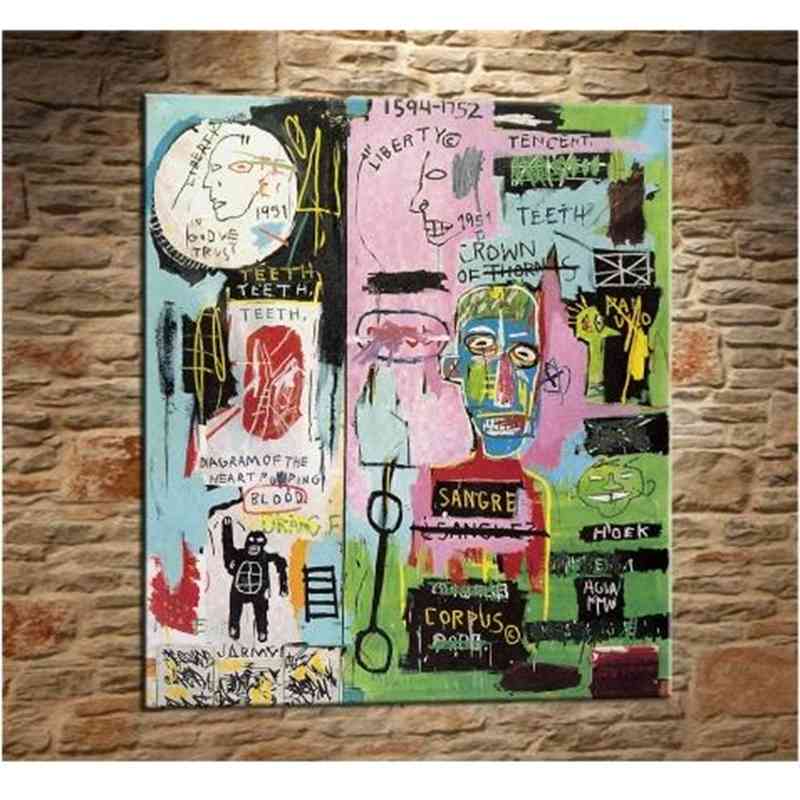 

Quality Jean Michel High Basquiat Handpainted & Hd Printed Wall Art Oil Painting Home Decor on Canvas Multi Sizes Frame Options G58