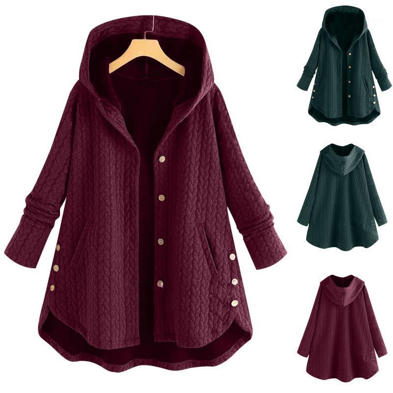 

Women's Jackets Women Winter Warm Hooded Jacket Hoody Vintage Oversized Coats Long With Pocket Parkas Outwear Loose Coat, Black;brown