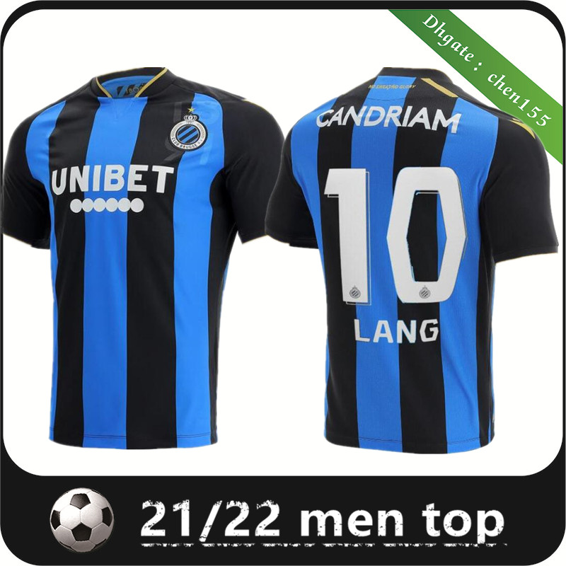 

21 22 Club Brugge Home soccer jerseys 2021 2022 KOSSOUNOU MATA DE KETELAERE LANG VANAKEN V.BADJI men football shirts thailand quality uniforms, 21/22 home
